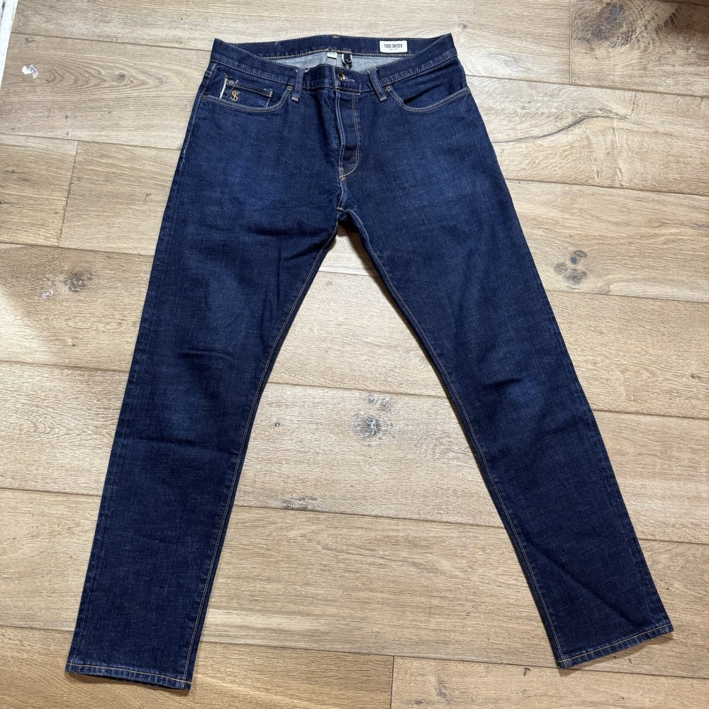 Todd Snyder Selvedge Denim Jeans Mens 32 Measures 34x31 Japanese Stretch Indigo